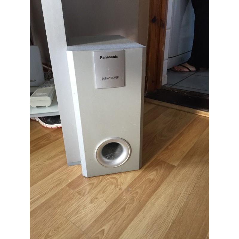 TV with full surround sound, video player and DVD player