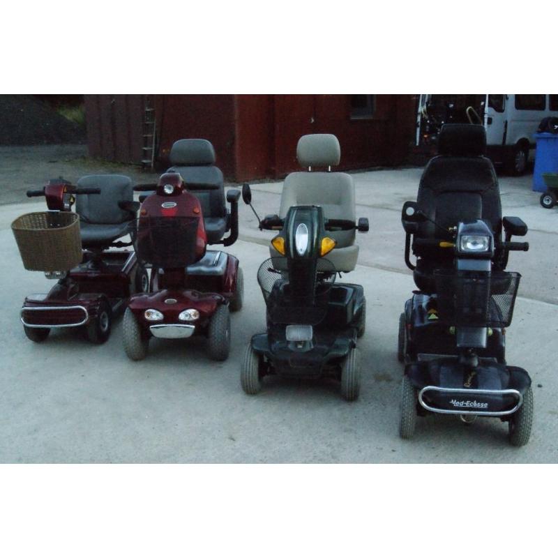 Range of quality used Mobility Scooters of all sizes