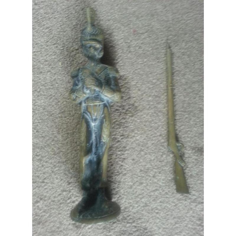 Brass Soldier Statue
