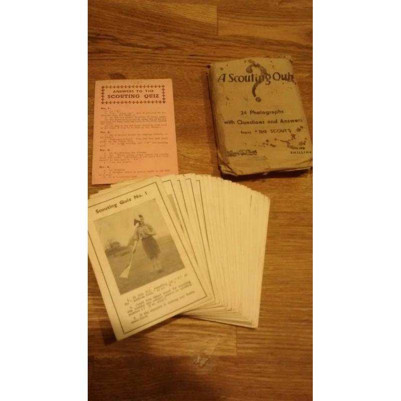 Vintage Scout quiz card set from 1940/50's?