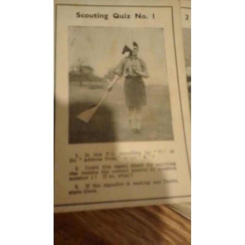 Vintage Scout quiz card set from 1940/50's?
