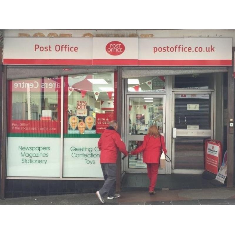 Busy Post Office For Sale in Kilmarnock Town Center With Shop Fitting and Material and Fixture