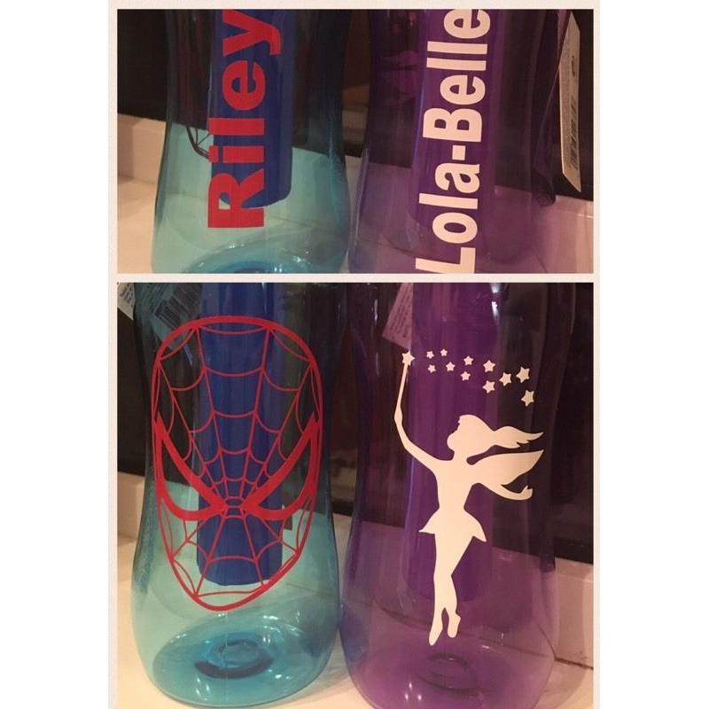 Personalised water bottles, ideal for back to school