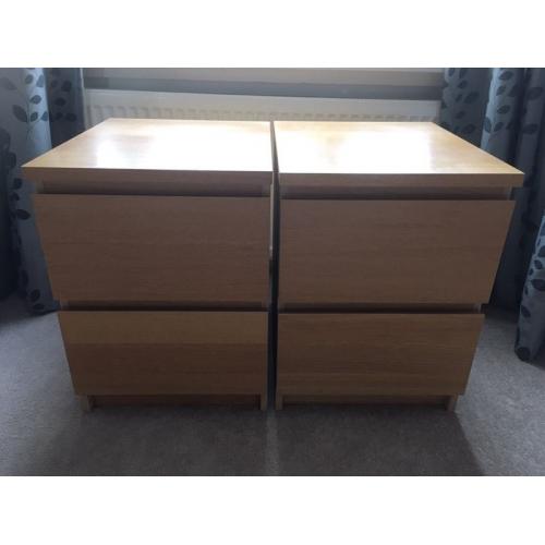 IKEA malm bedside drawers
