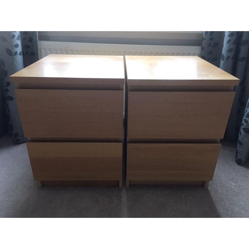 IKEA malm bedside drawers