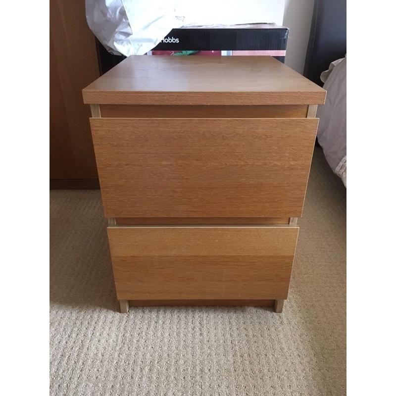 IKEA malm bedside drawers