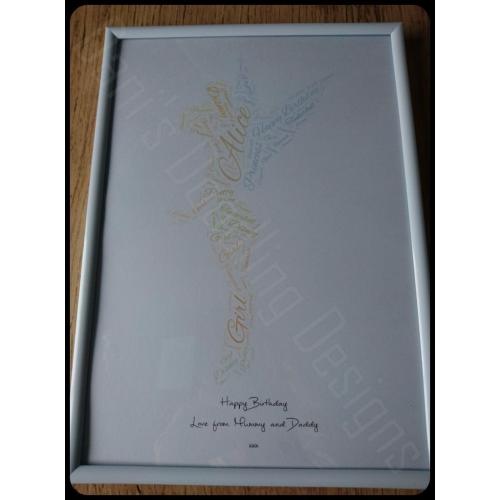 Handmade Photo Frame | Word Art | Personalised | Tinkerbell |