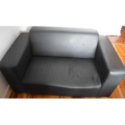 GREAT CONDITION FAUX LEATHER 2 SEATER SOFA
