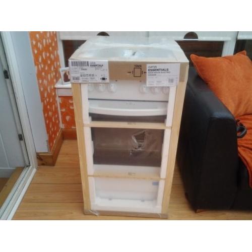 Brand new 50cm white electric freestanding cooker