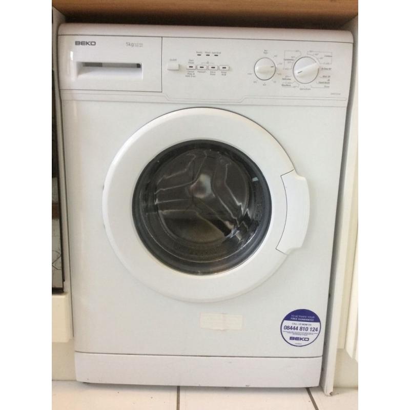 Beko white 5kg washing machine, second hand, working order