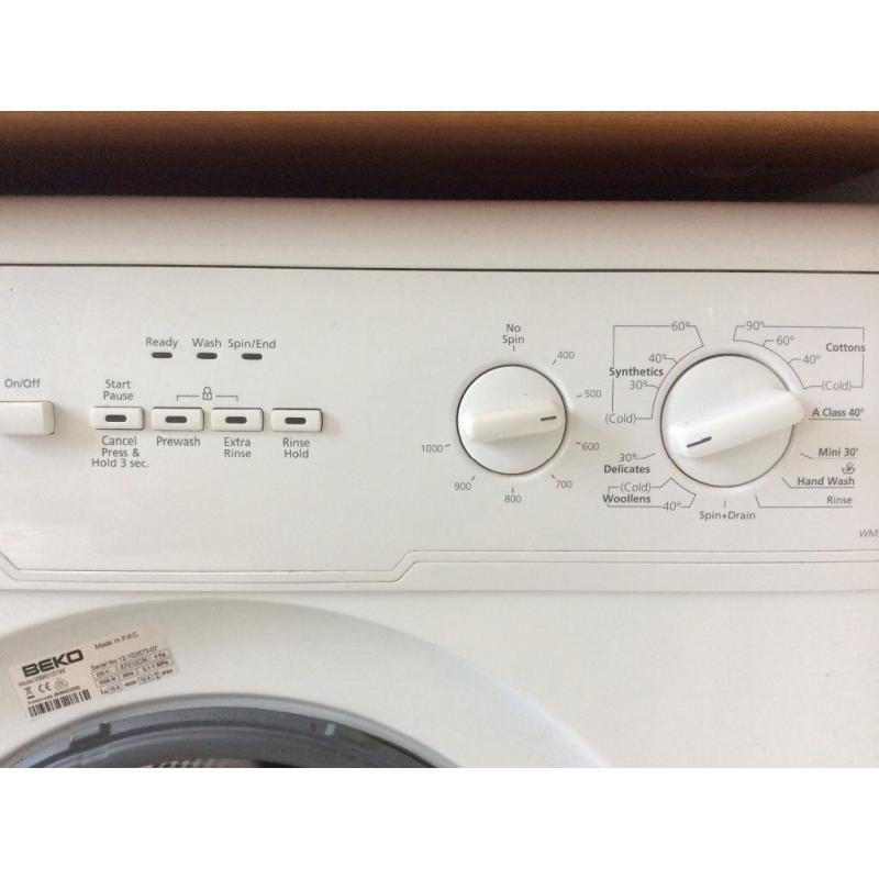 Beko white 5kg washing machine, second hand, working order