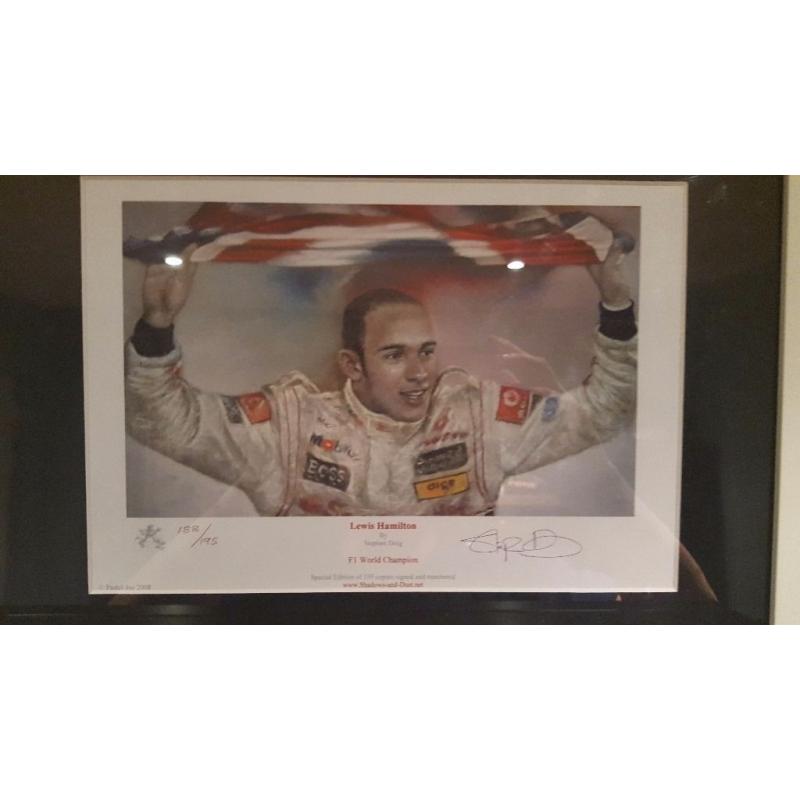 Lewis Hamilton limited edition print