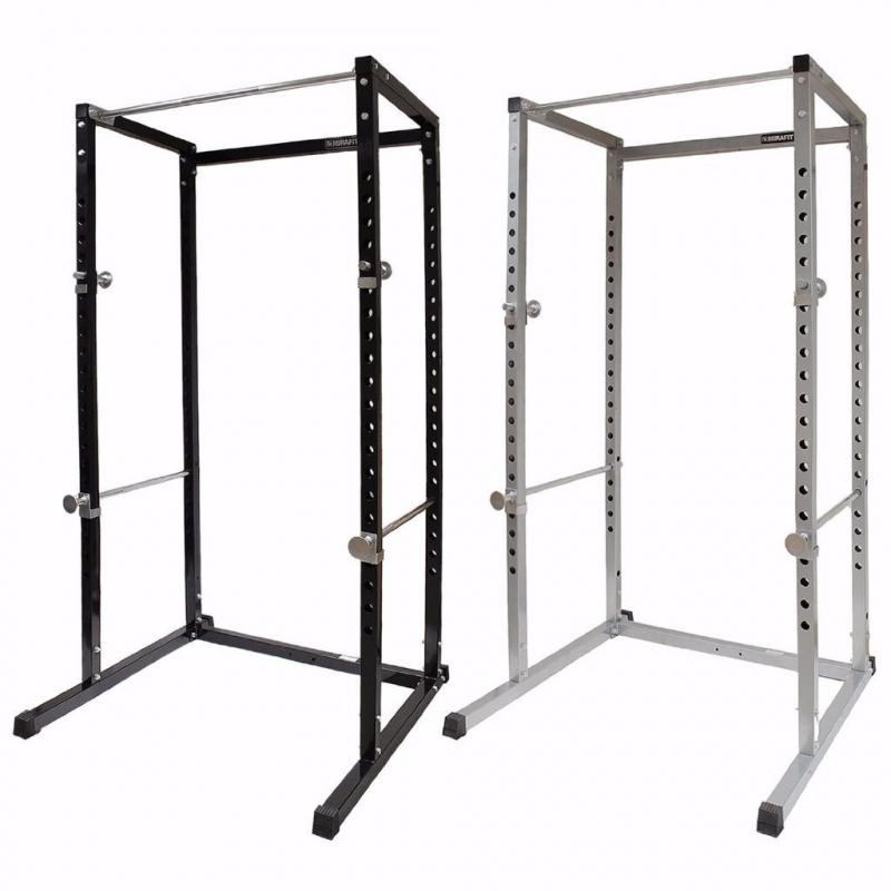 MiraFit Power Rack Weight Lifting Cage & Pull Up Bar - Black