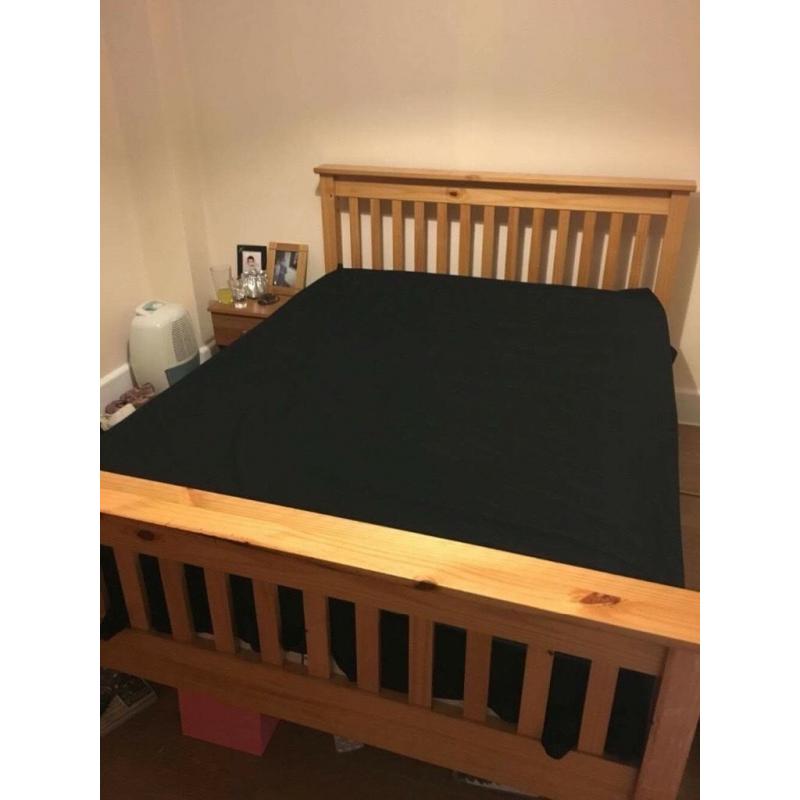 King size bed frame + matress