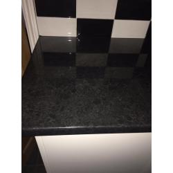 Black midnight granite gloss worktop 2000mm length