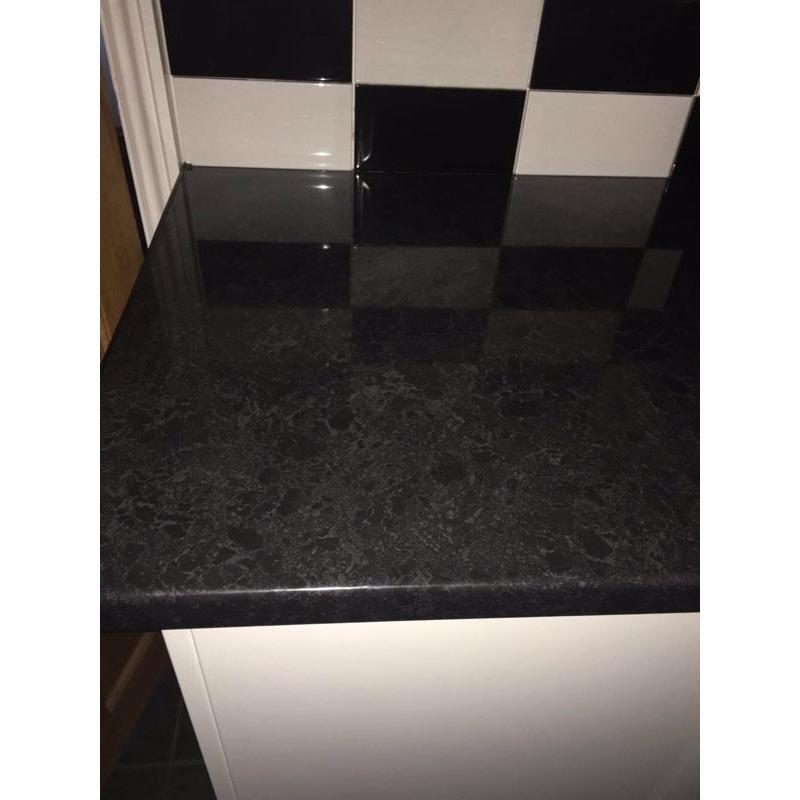 Black midnight granite gloss worktop 2000mm length