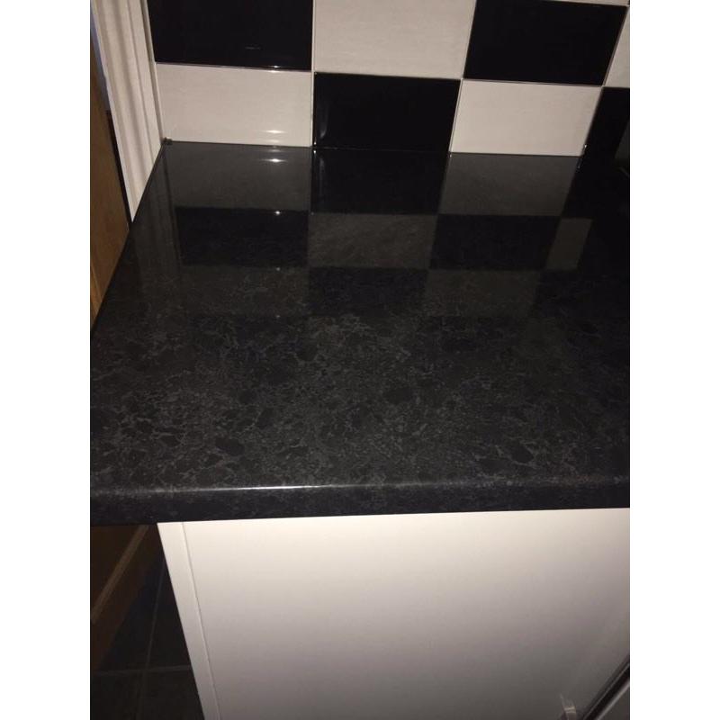Black midnight granite gloss worktop 2000mm length
