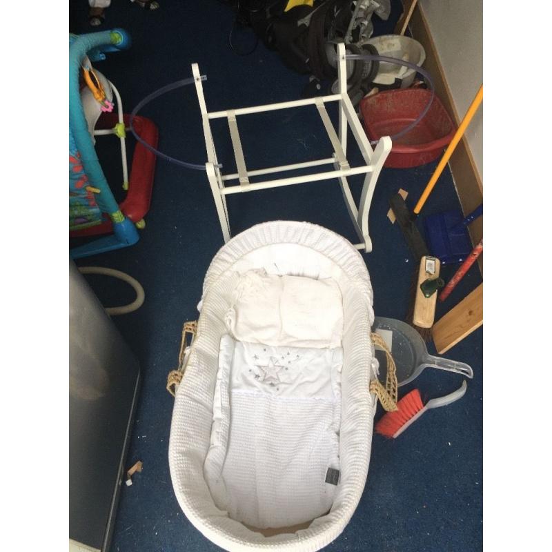 Nearly new moses basket