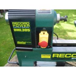 Record Power DML 305 cast iron lathe