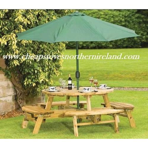 GARDEN PUB PICNIC 8 SEATER BENCH !!! REDUCED patio paving shed sun room not rattan garden furniture
