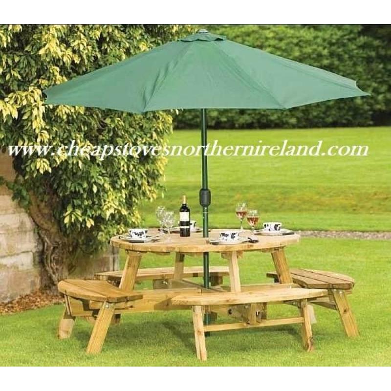 GARDEN PUB PICNIC 8 SEATER BENCH !!! REDUCED patio paving shed sun room not rattan garden furniture