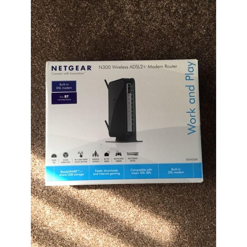 Netgear N300 wireless modem router (DGN2200)