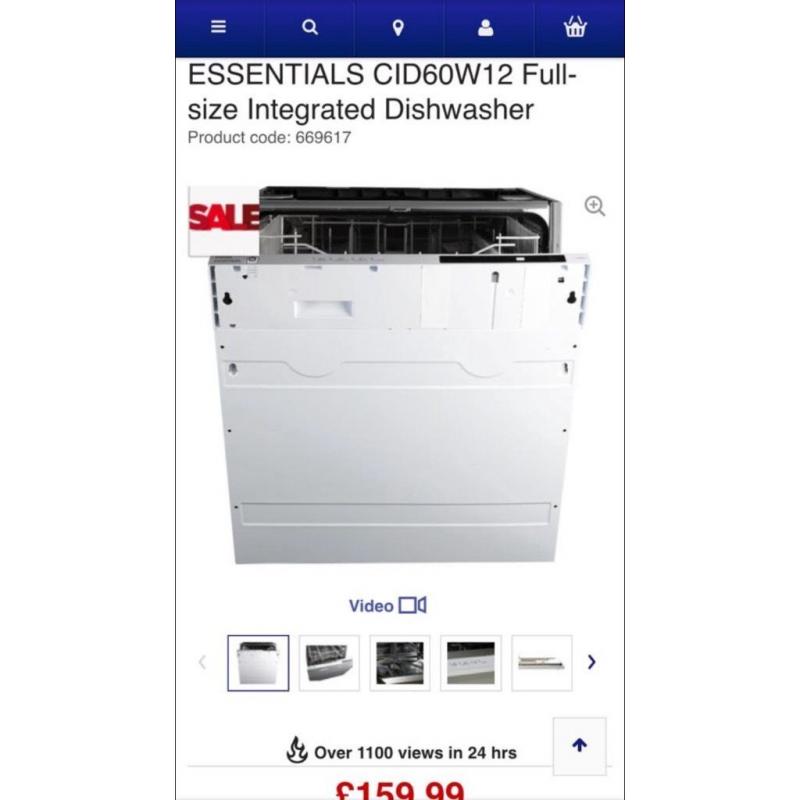CE Intergrated dishwasher