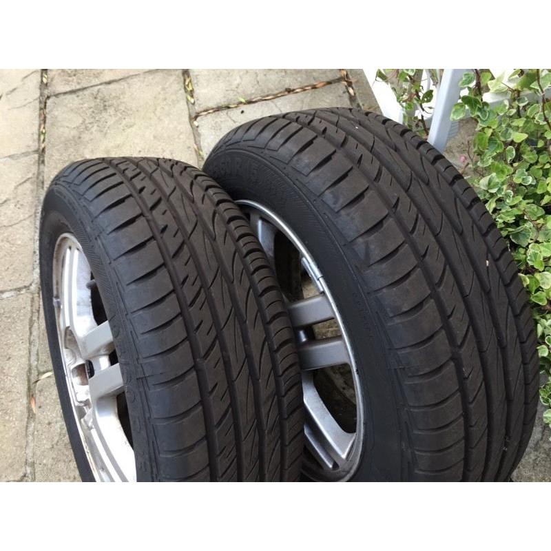 FORD ALLOY WHEELS WITH TYRES 15 INCH