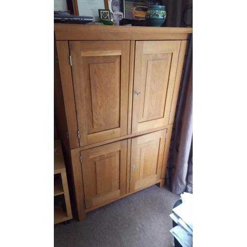 Oak-Computer-Cabinet
