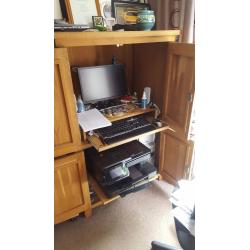 Oak-Computer-Cabinet