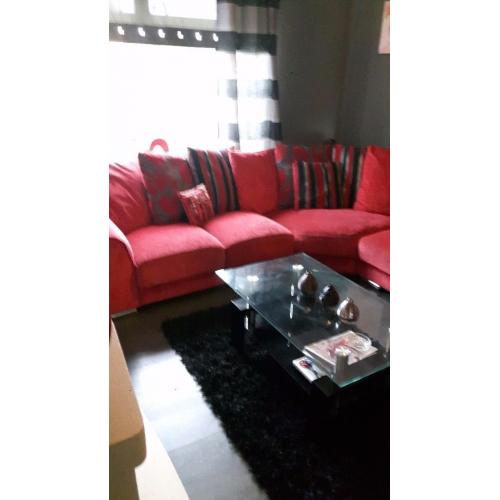 Red corner couch