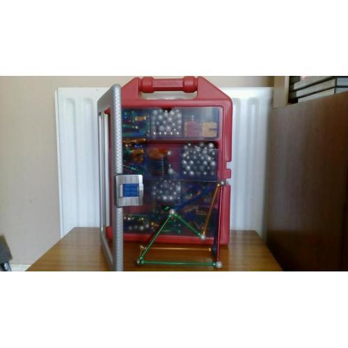 Geomagnetix construction set in storage box