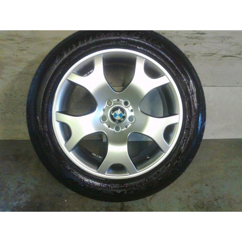 ALLOYS X 4 OF 19 INCH GENUINE BMW X5 4X4 STAGGARD E53 FULLY POWDERCOATED INA STUNNING SHADOW CHROME