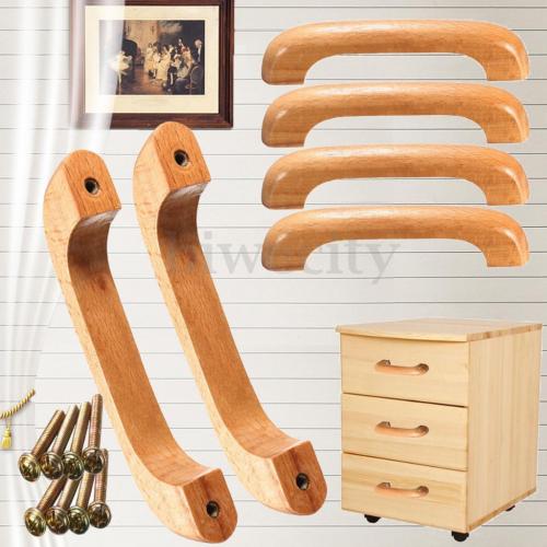 10 x Wooden Kitchen Cabinet Knob Handle Pull Cupboard Drawer Door Varnish