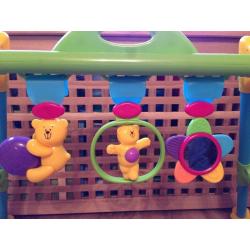 Baby's first playgym - keeps them entertained and stimulated, builds upper body and motor skills