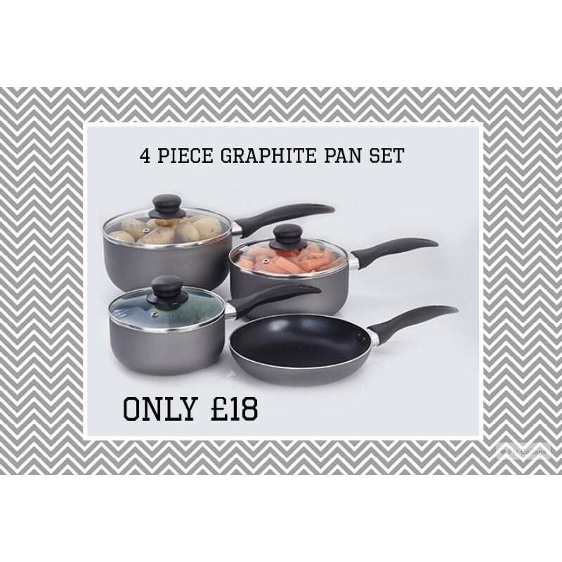 4 Piece Graphite Pan Set