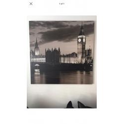 Two black and white large canvas