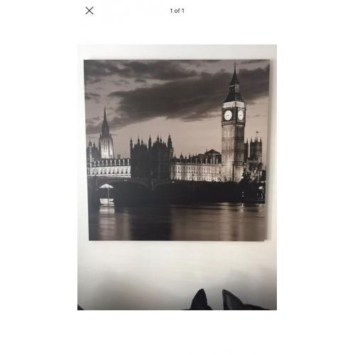 Two black and white large canvas