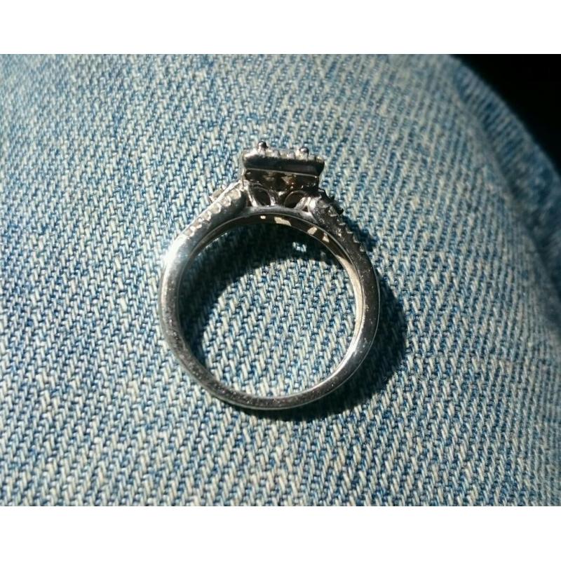 3/4 caret diamond engagement and wedding ring set