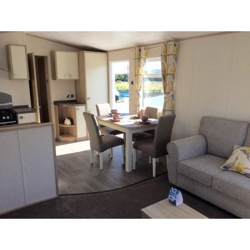 pay no site fees until 2018 on this stunning new caravan in Borth in mid-Wales,