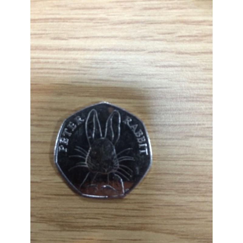 Peter Rabbit 50p coin