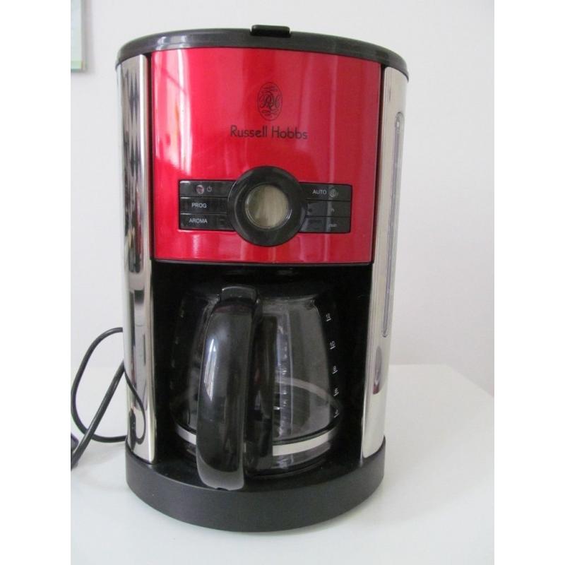 Red Russell Hobbs coffee filter machine
