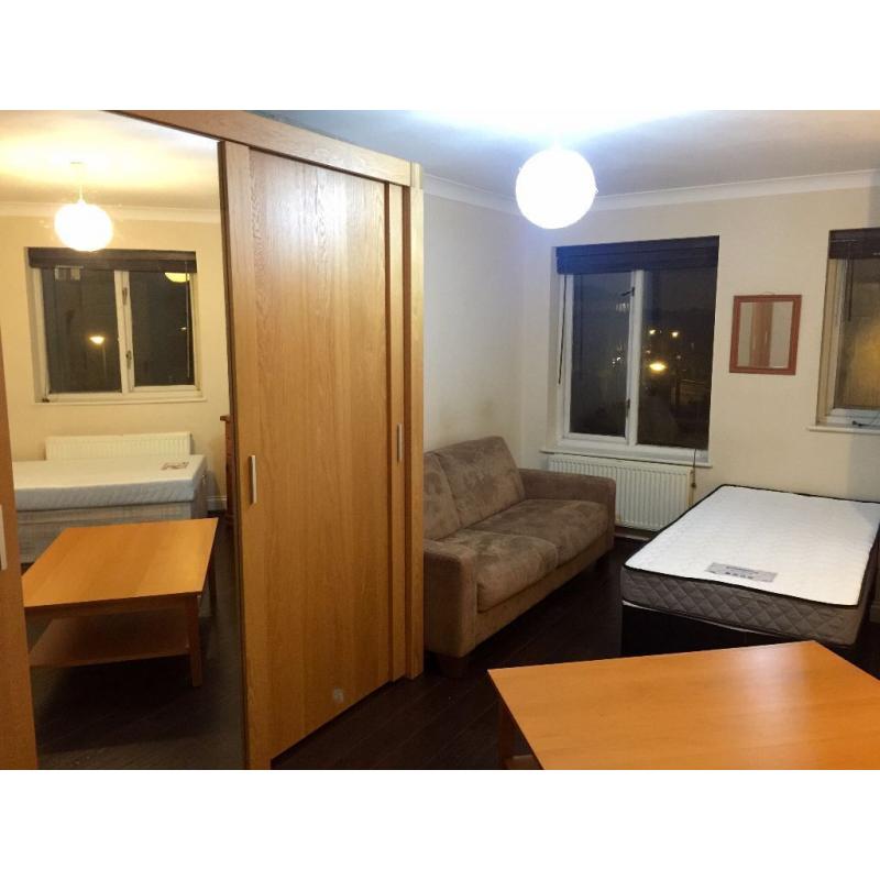 One bed in shared triple room for males