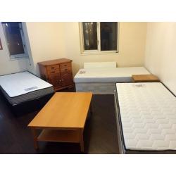 One bed in shared triple room for males