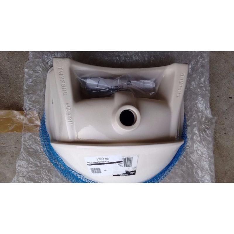 Twyford Semi-Recessed counter top basin 500mm