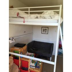 Ikea space saver loft bed, with ladders Width 146cm Length 206cm & Height 205cm