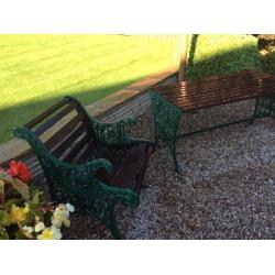 Garden table and two chairs