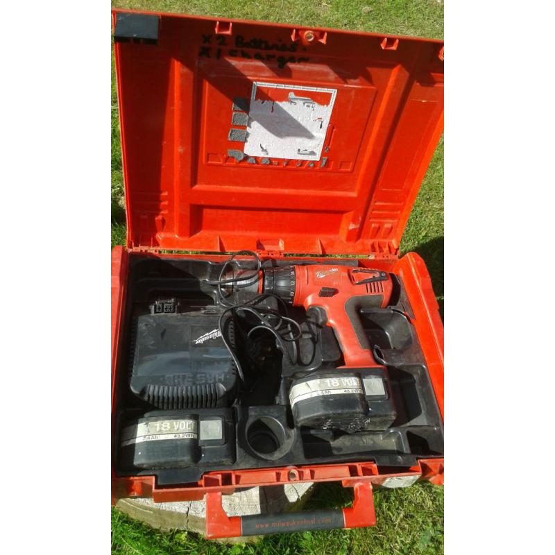 MILWAUKEE 18 volt cordless drill