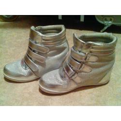 Silver high heels