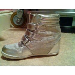 Silver high heels